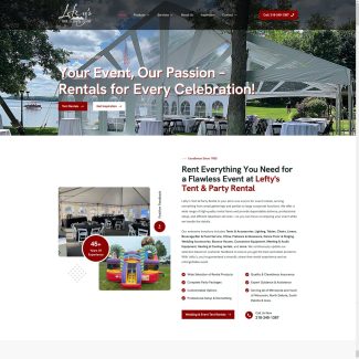 <a href="https://www.rentatentandparty.com" target="_blank" rel="noopener"><strong>Visit Lefty's Tent & Party Rental"</a></strong> Rent tents, tables, chairs, bounce houses, and more for your next wedding or event with Lefty’s Tent & Party Rental. Serving all occasions, from small gatherings to large corporate functions, with quality rentals and reliable service. Serving all of Minnesota and much of Wisconsin, North Dakota, South Dakota and Iowa.